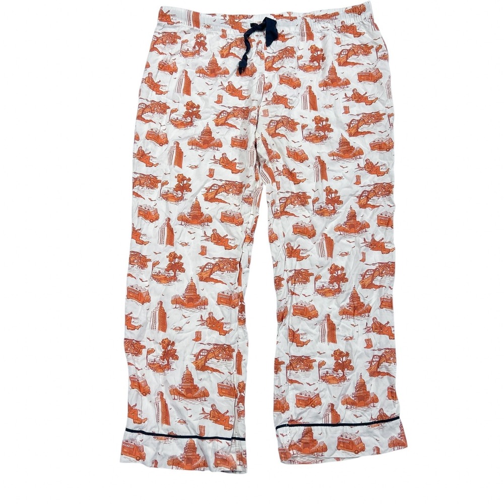 Katie Kime Women's‎ Pajama Pants 3Xl Austin Texas Toile Print  100% Cotton